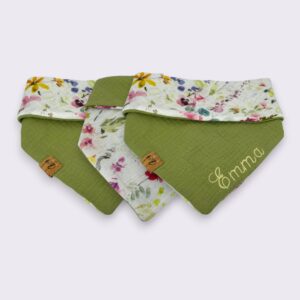 Bestickbares Bandana Hundehalstuch Frühling zum knoten